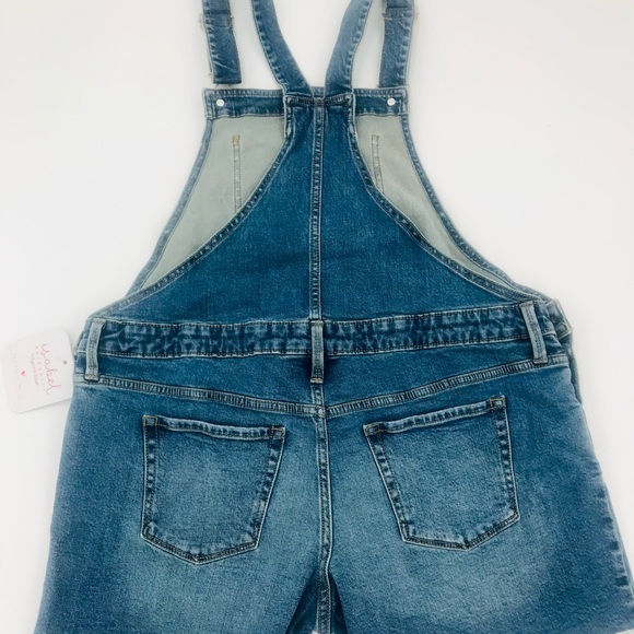 COPY - COPY - NWT Isabel maternity jean distressed wash overalls shortalls sz 8… - Picture 8 of 8